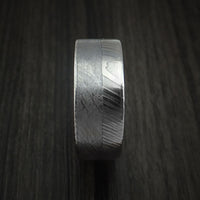 Damascus Steel and Gibeon Meteorite Ring Custom Made Band