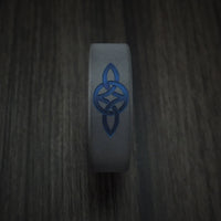 Black Zirconium Celtic Knot Ring with Anodized Sleeve Custom Made Band