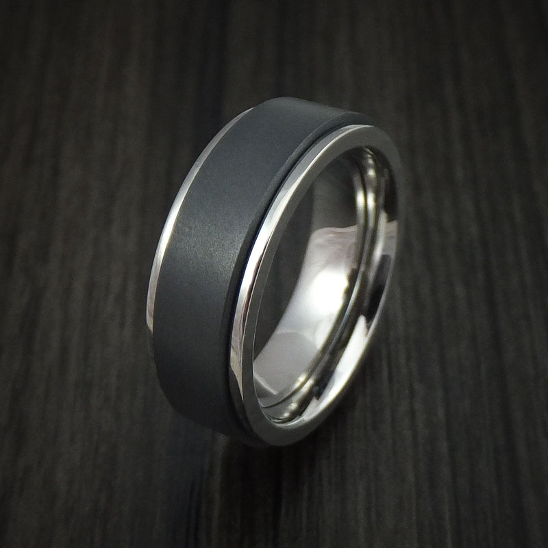 Mens titanium deals spinner rings