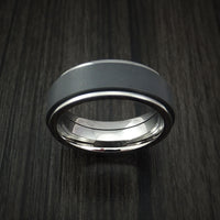 Titanium and Black Zirconium Spinner Ring Custom Made Band