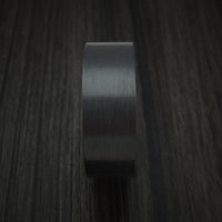 Black Titanium Ring with Hardwood Interior Sleeve Custom Made