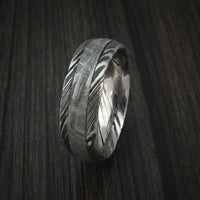 Kuro Damascus Steel and Gibeon Meteorite Ring Custom Made Band