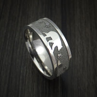Titanium Bear Paw Ring Custom Made Hunter Band