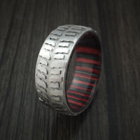 Titanium Mud Tread Tire Ring with Applejack Hard Wood Sleeve Custom Made