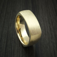 14K Yellow Gold Square Ring Custom Made Wedding Band