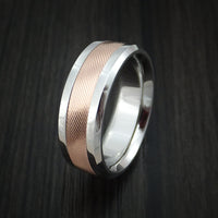 Cobalt Chrome and 14k Rose Gold Band Custom Made Ring