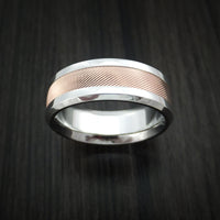 Cobalt Chrome and 14k Rose Gold Band Custom Made Ring