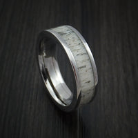 Titanium and Antler Ring Custom Made Band