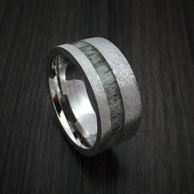 Cobalt Chrome and Antler Ring Custom Made Band