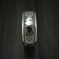 Titanium Celtic Claddagh Design Ring Custom Made Band