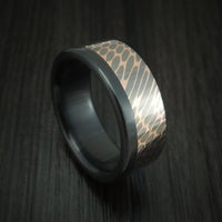 Black Titanium and Superconductor Off-Set Ring Custom Made Band
