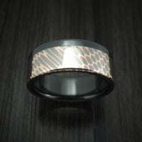Black Zirconium and Superconductor Off-Set Ring Custom Made Band