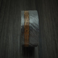 Black Zirconium Hardwood Band With Inlay And Sleeve Custom Made