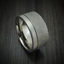 Titanium Custom Stipple Finish Ring