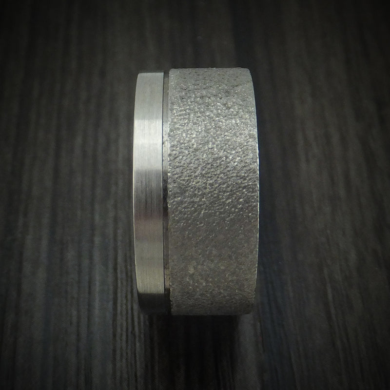 Titanium Custom Stipple Finish Men's Ring | REVOLUTION