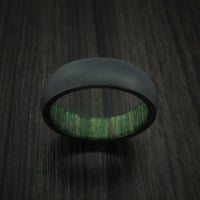 Black Zirconium and Hardwood Sleeve Ring Custom Made