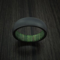 Black Titanium and Hardwood Sleeve Ring Custom Made