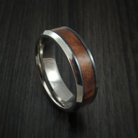 Black Zirconium and Thuya Burl Wood Hard Wood Men's Ring Custom Made ...
