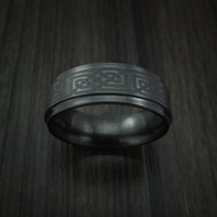 Black Ceramic Celtic Ring Custom Made Band