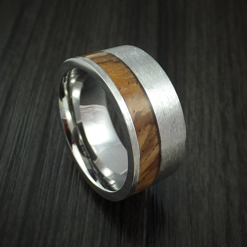 Inconel and Zebrawood Men's Ring Custom Made Wood Band | Revolution Jewelry