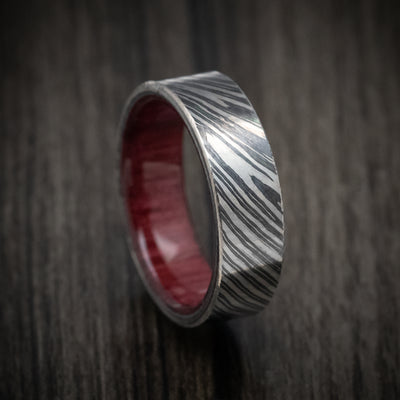 Zircu-Ti Men's Ring with Wood Sleeve Custom Made Band