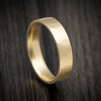 Hand-Forged 14K Gold Ring Custom Made Men's Band