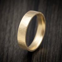 Hand-Forged 14K Gold Ring Custom Made Men's Band