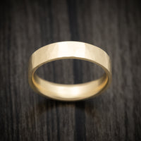 Hand-Forged 14K Gold Ring Custom Made Men's Band