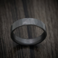 Hand-Forged Black Zirconium Ring Custom Made Men's Band