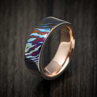 Kuro-Ti Men's Ring with 14K Gold Sleeve Custom Made Band