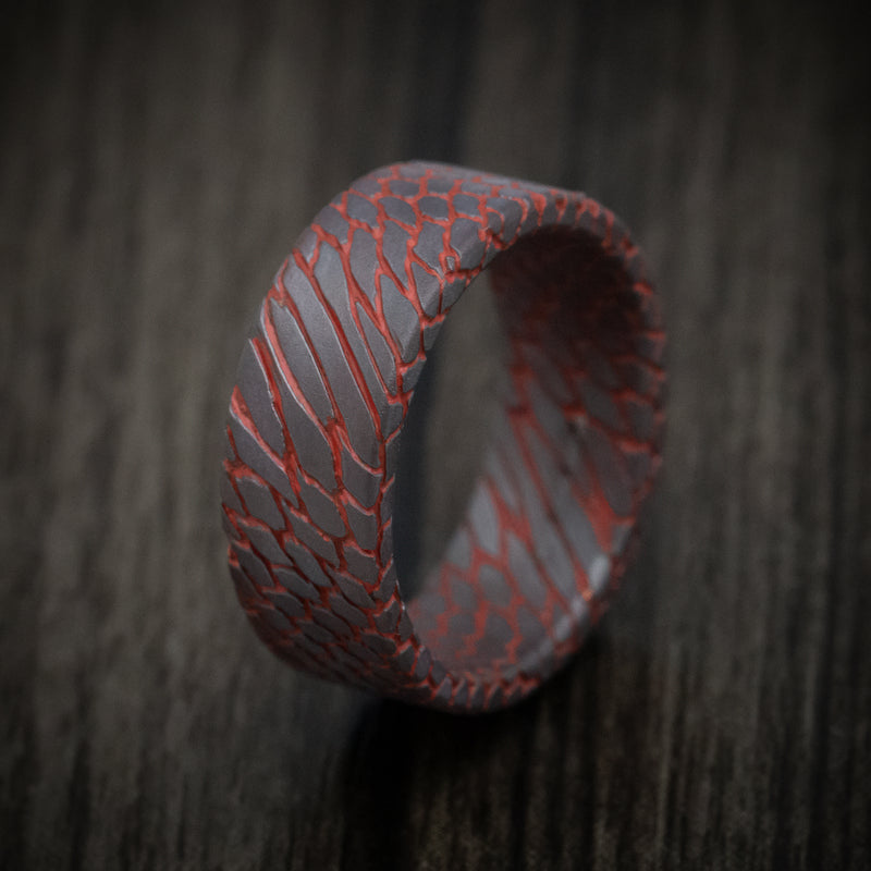 Darkened Superconductor Men's Ring with Cerakote Accent Grooves