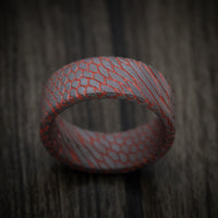 Darkened Superconductor Men's Ring with Cerakote Accent Grooves Custom Made Band