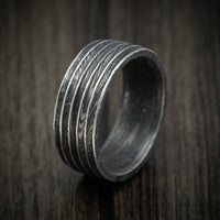 Tightweave Kuro Damascus Steel Men's Ring Custom Made Band
