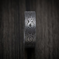 Tamascus Tantalum Men's Ring Sword Pattern Custom Made Band