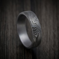 Tamascus Tantalum Men's Ring Marble Pattern Custom Made Band