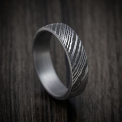Tamascus Tantalum Men's Ring Woodgrain Pattern Custom Made Band