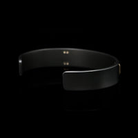 Black Zirconium and Gold Men's Split Cuff Bracelet Custom Made