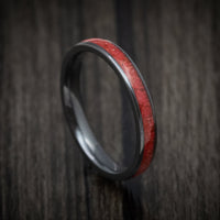 Black Titanium and Coral Men's Ring Custom Made