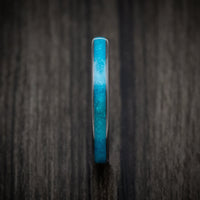 Black Titanium and Turquoise Men's Ring Custom Made