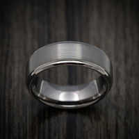 Gunmetal Tungsten Men's Ring with Satin Finish Custom Made Band