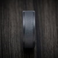 Darkened Tantalum with Two-Tone Finish Mens Ring
