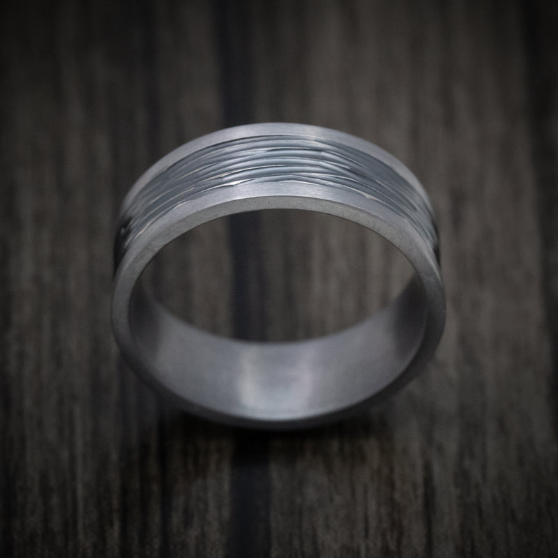 Tantalum and Black Titanium Band Custom Made Men's Ring