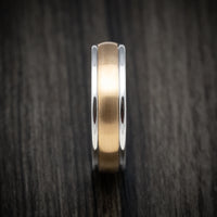 Two-tone 14K Yellow and White Gold Wedding Men's Band