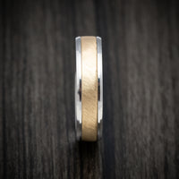 Two-tone 14K Yellow and White Gold Wedding Men's Band