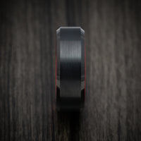 Tungsten and Anodized Sleeve Custom Made Men's Ring