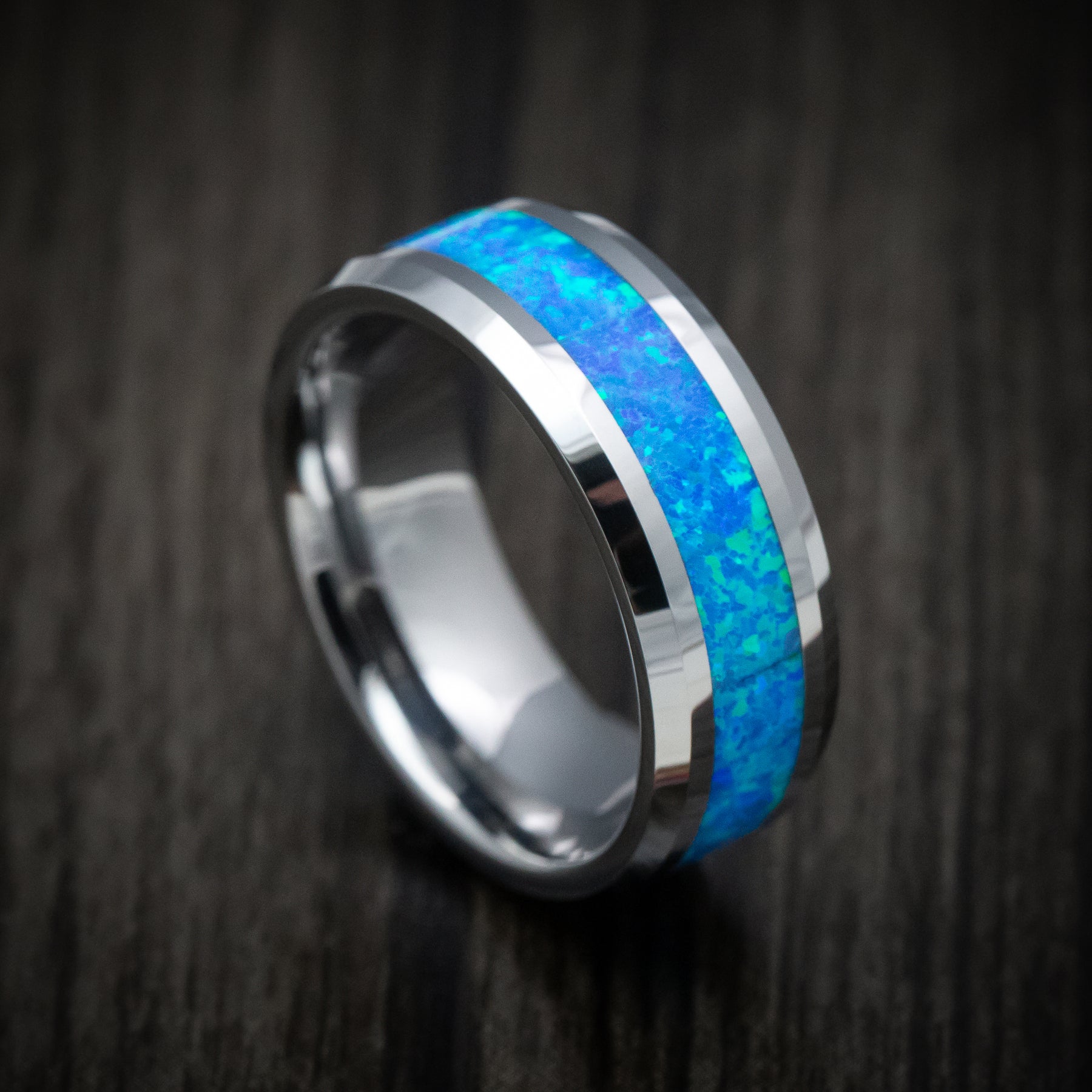 Crushed Opal Men's Rings and Wedding Bands | Revolution Jewelry