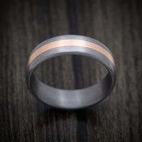 Tantalum and 14K Rose Gold Inlay Men's Ring