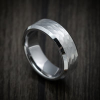 Tungsten Men's Ring with Hammer Finish