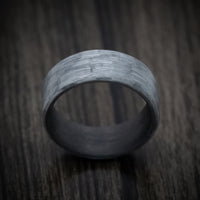 Silver Texalium Men's Ring with Carbon Fiber Sleeve