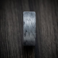 Silver Texalium Men's Ring with Carbon Fiber Sleeve